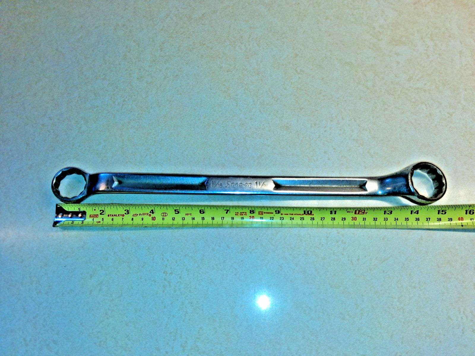 Snap-on XV-3436, 1950’s Issue «S» – 1-1/16″ x 1-1/8″ Box End Wrench, (15″ Long)