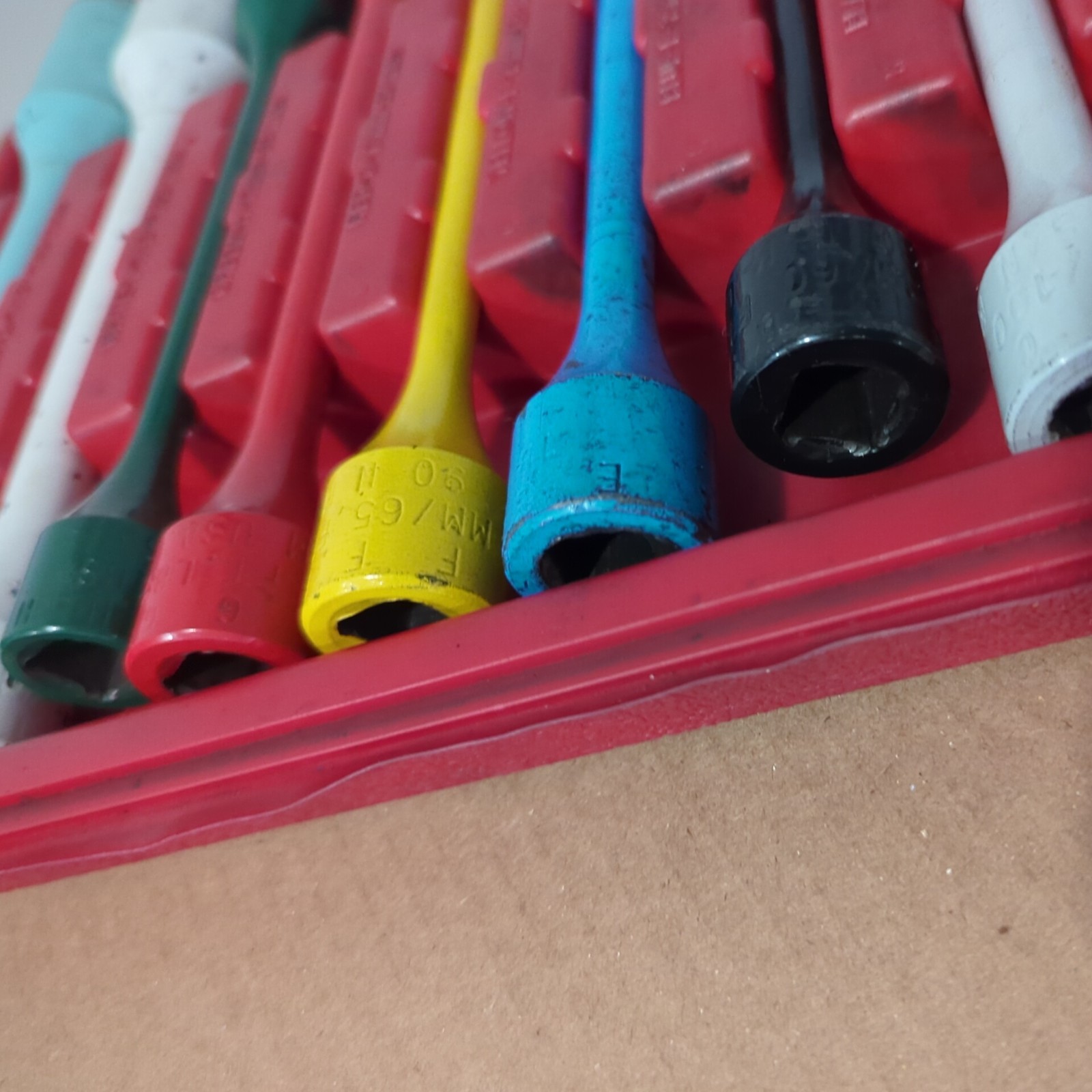 AJ Manufacturing AJ1510 10pc Torque Stick Set 1/2″ Drive Color Coded-Missing Lid