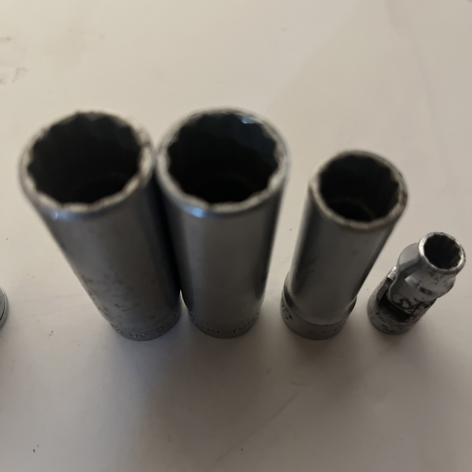 Snap On 3/8 & 1/2 Drive 7 Socket Lot Deep Shallow & Swivel 1/2 3/8 9/16 1/4 13mm