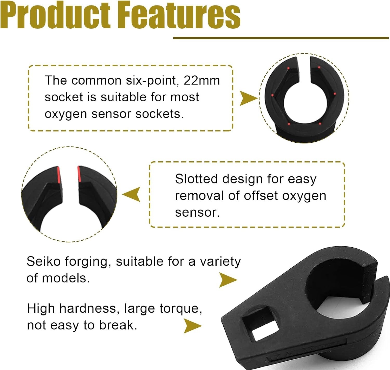 Universal Slotted Oxygen Sensor Socket 7/8″ – Efficient Repairs for Cars