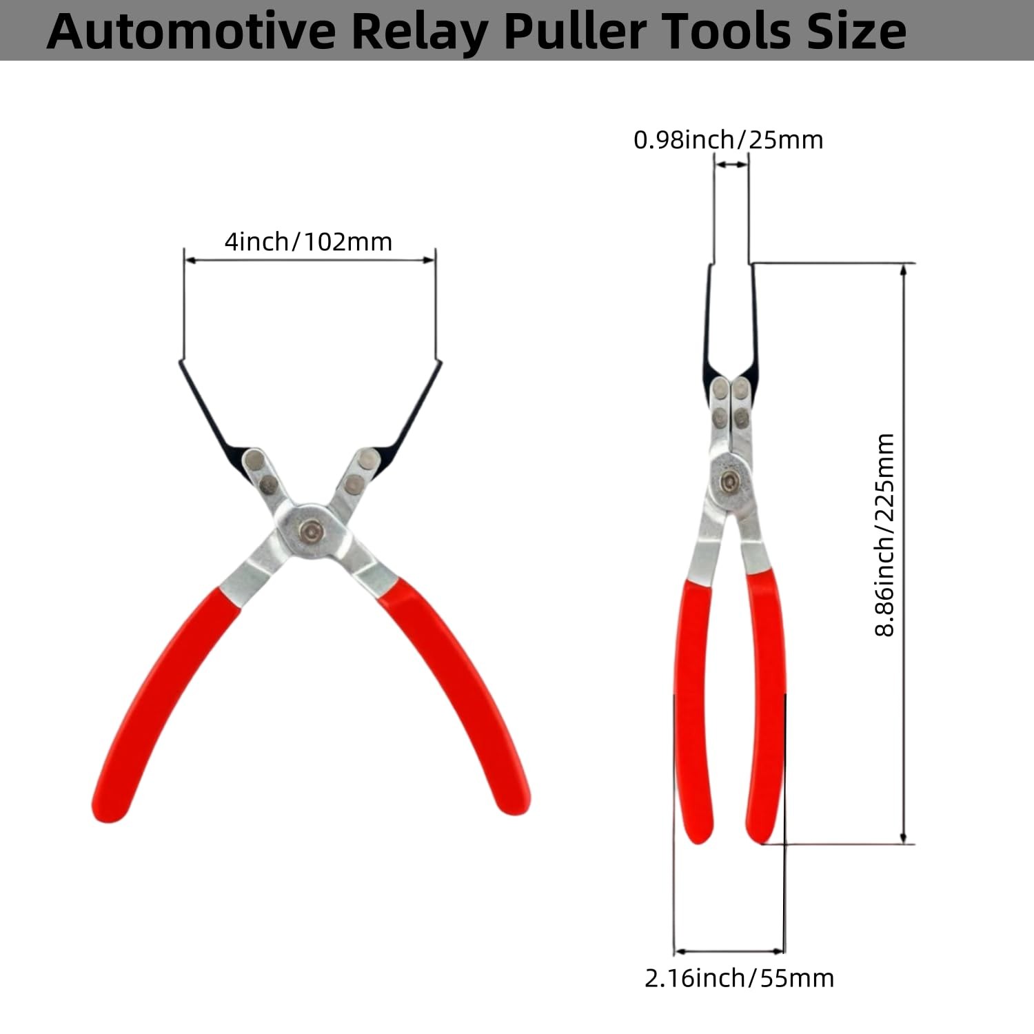 Fuse Relay Puller Pliers 6 Piece Set Forged Metal Stainless Steel Automotive Too