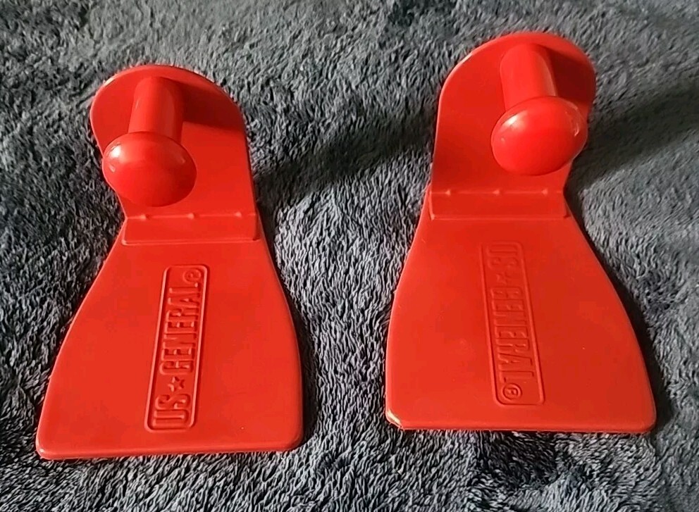 US General Red Metal Tool Box Paper Towel Holder Hooks Magnetic Garage Man Cave