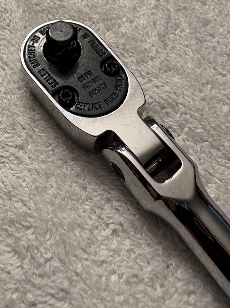 Snap On 1/4” Drive Flex Head Standard Soft Grip Handle