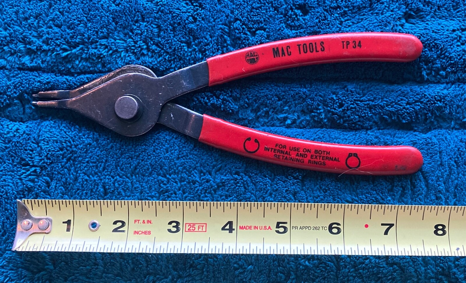 MAC TOOLS TP34 Retaining Ring Snap Ring Pliers Made In USA 7.5″