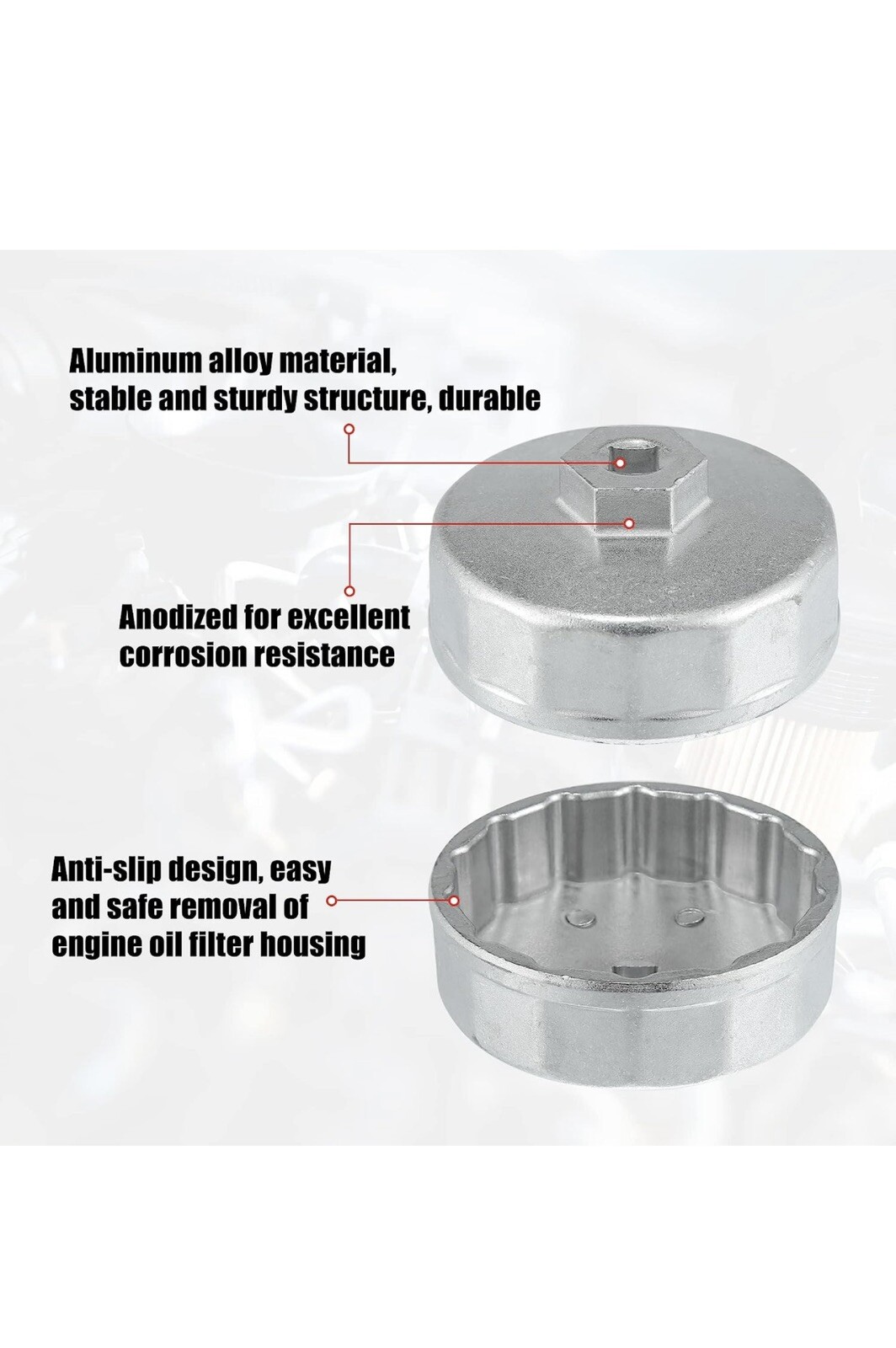 Plews LubriMatic Mini Cap Style Aluminum Filter Wrench – 65mm-68mm New