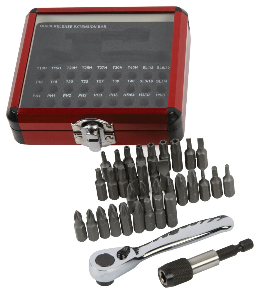 Sunex 9726 Mini Ratchet and Bit Set, 38-Pieces
