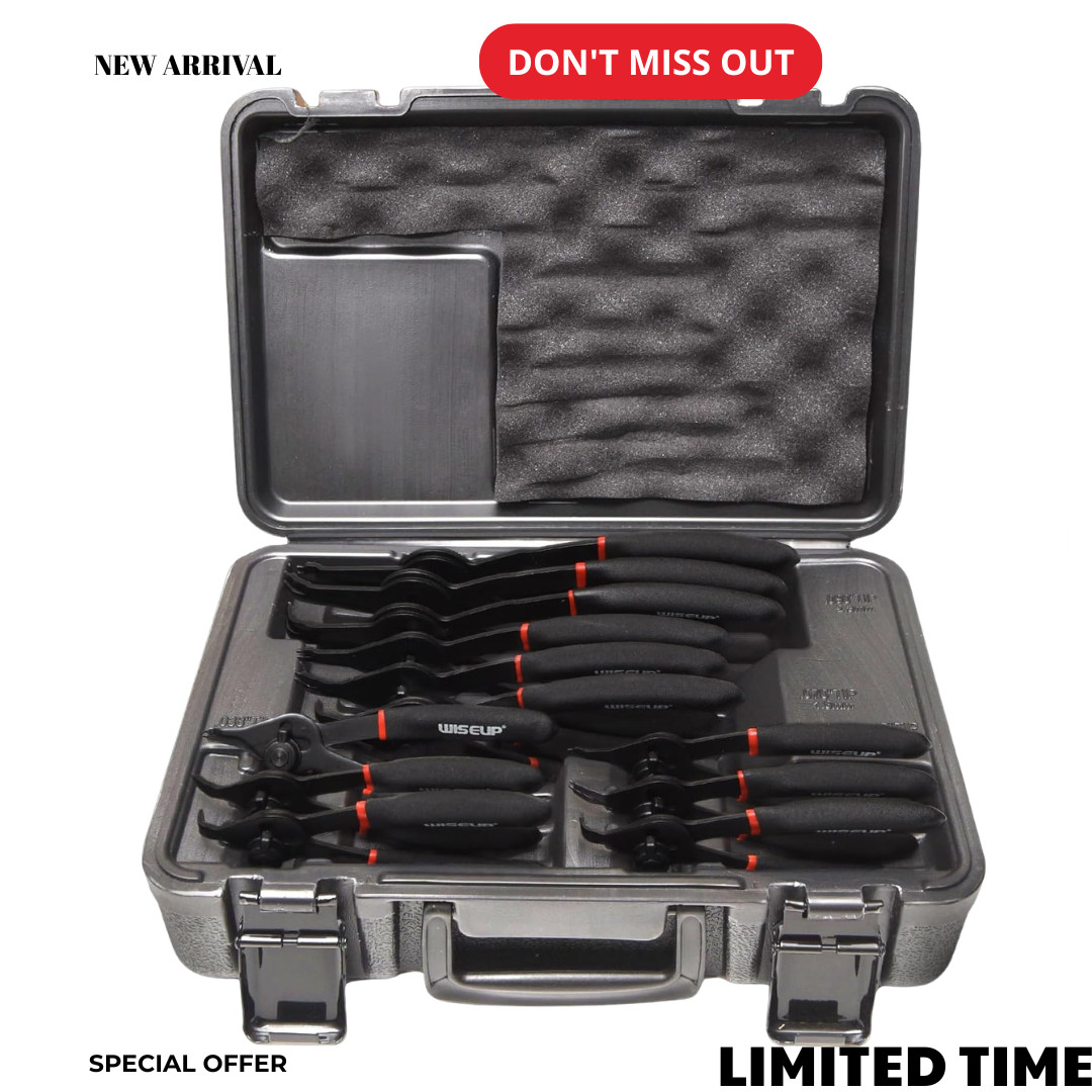 NEW 12PCS Snap Ring Pliers Set Internal External Circlip Pliers Kit w/ Storage C