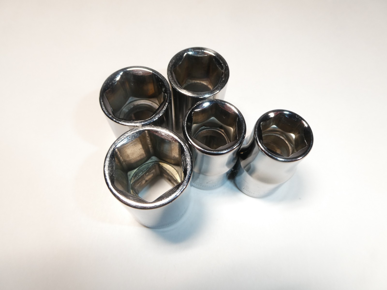 Craftsman 1/2″ Drive 5 PC 6 PT Shallow Metric Assorted Sockets Made In USA