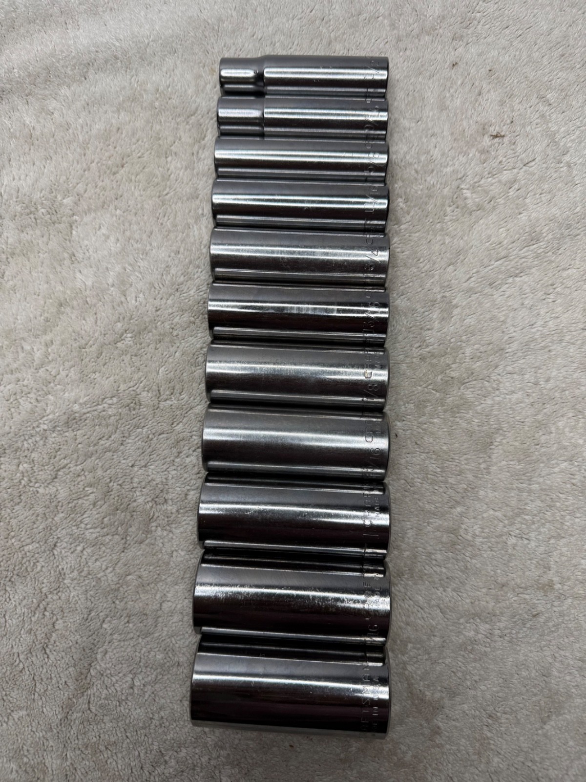 Craftsman USA G-Series 1/2” Drive SAE 12-Point DEEP Socket Set G4759x (11-pc)