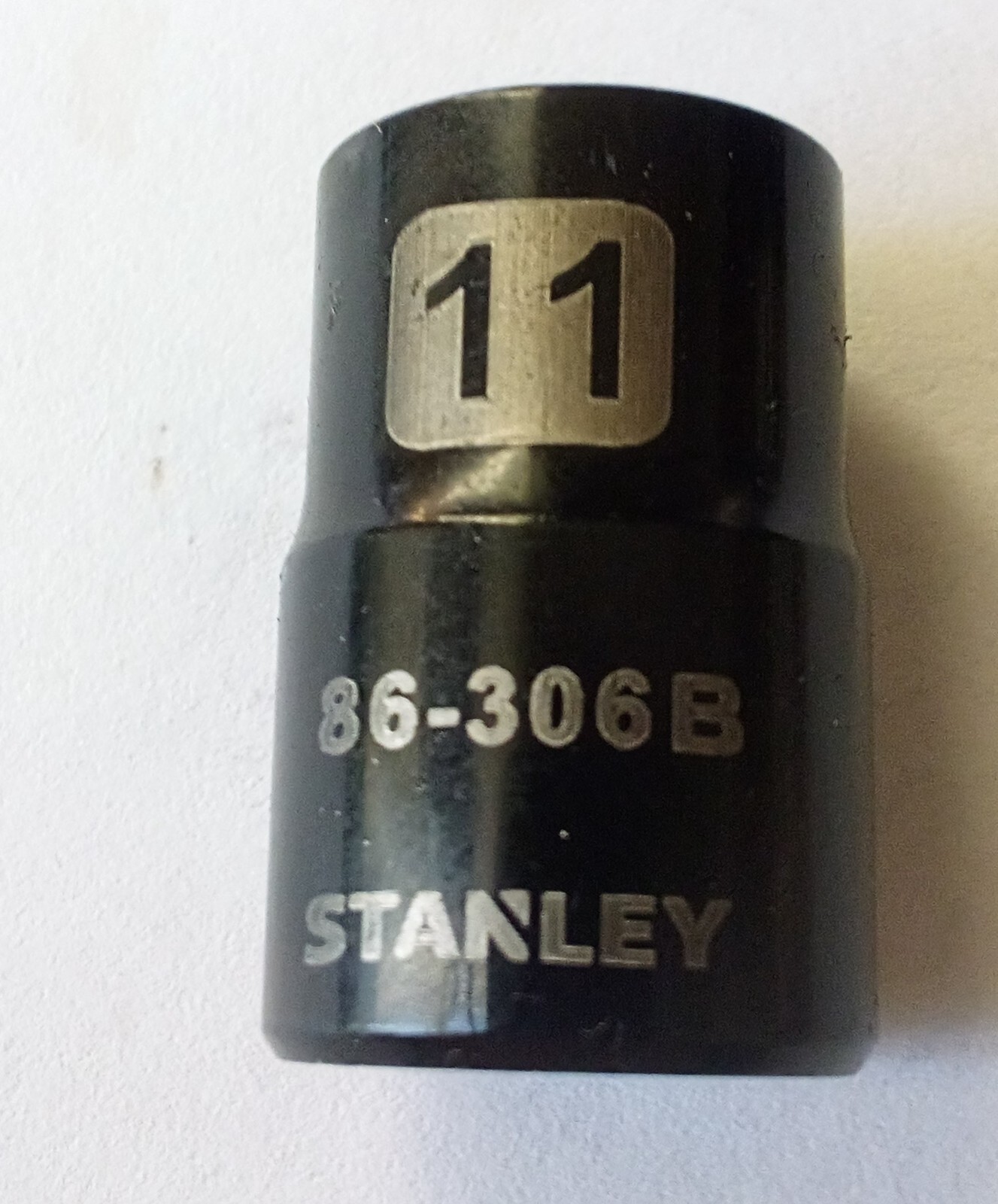 Stanley 11 mm x 3/8″  Standard Socket 86-306B Black Chrome 6 Pt Free Shipping