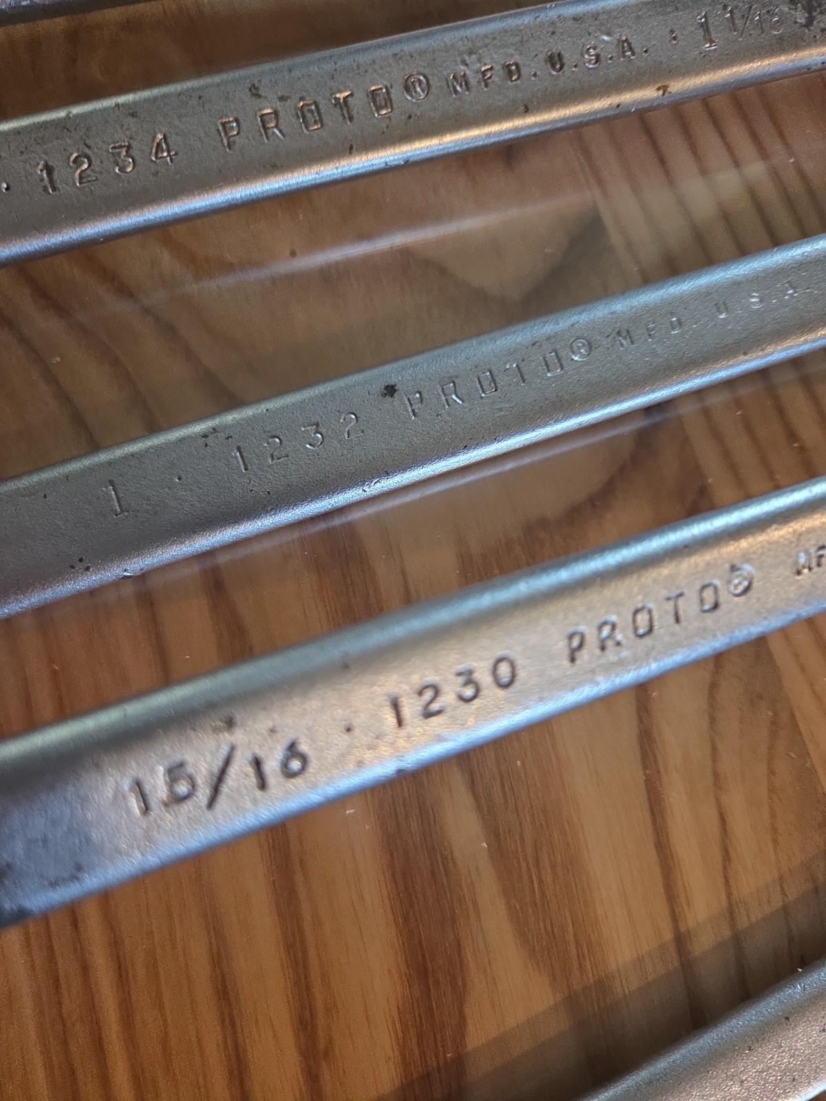 PROTO Professional Combination Wrenches SET 1-1/8″ 1-1/16″ 1″ 15/16″ 7/8″ 13/16″