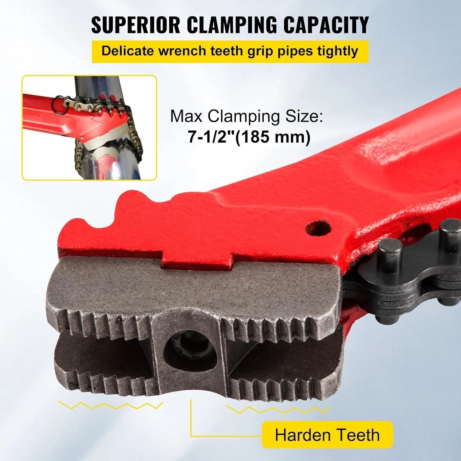 Professional 36″ Oil Filter Chain Wrench, Ergonomic, Powder Coated, Durable
