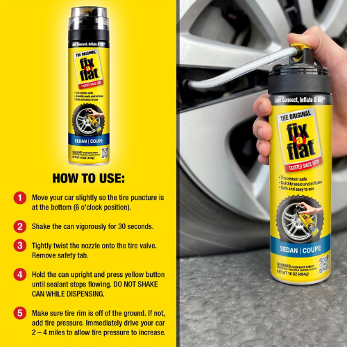Slime Fix-A-Flat Tire Sealant 16 Oz. Standard Tires (S60420)