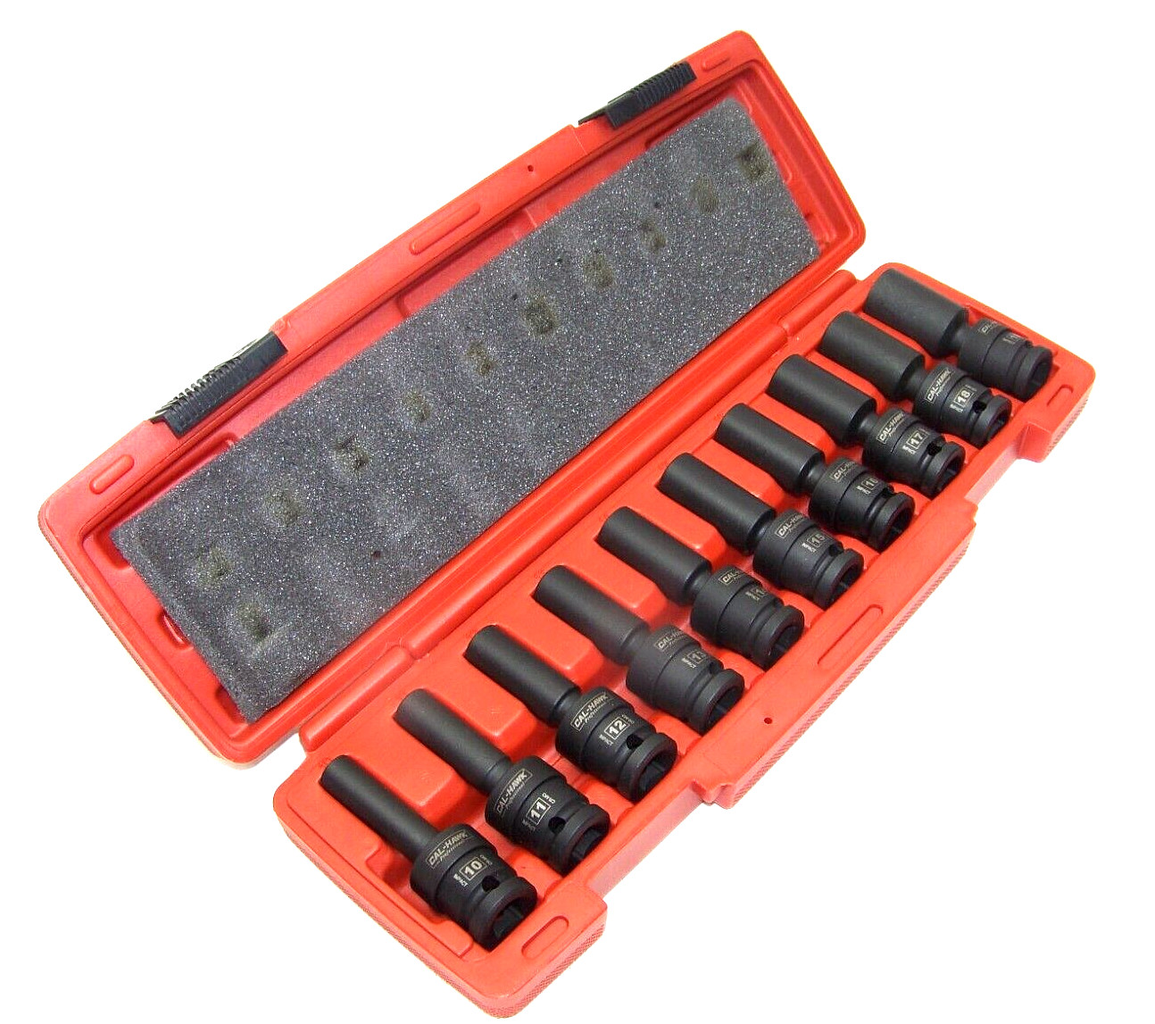 10 Pc 1/2″ Drive Socket Set Universal Swivel Impact Sockets CR Molybdenum Metric