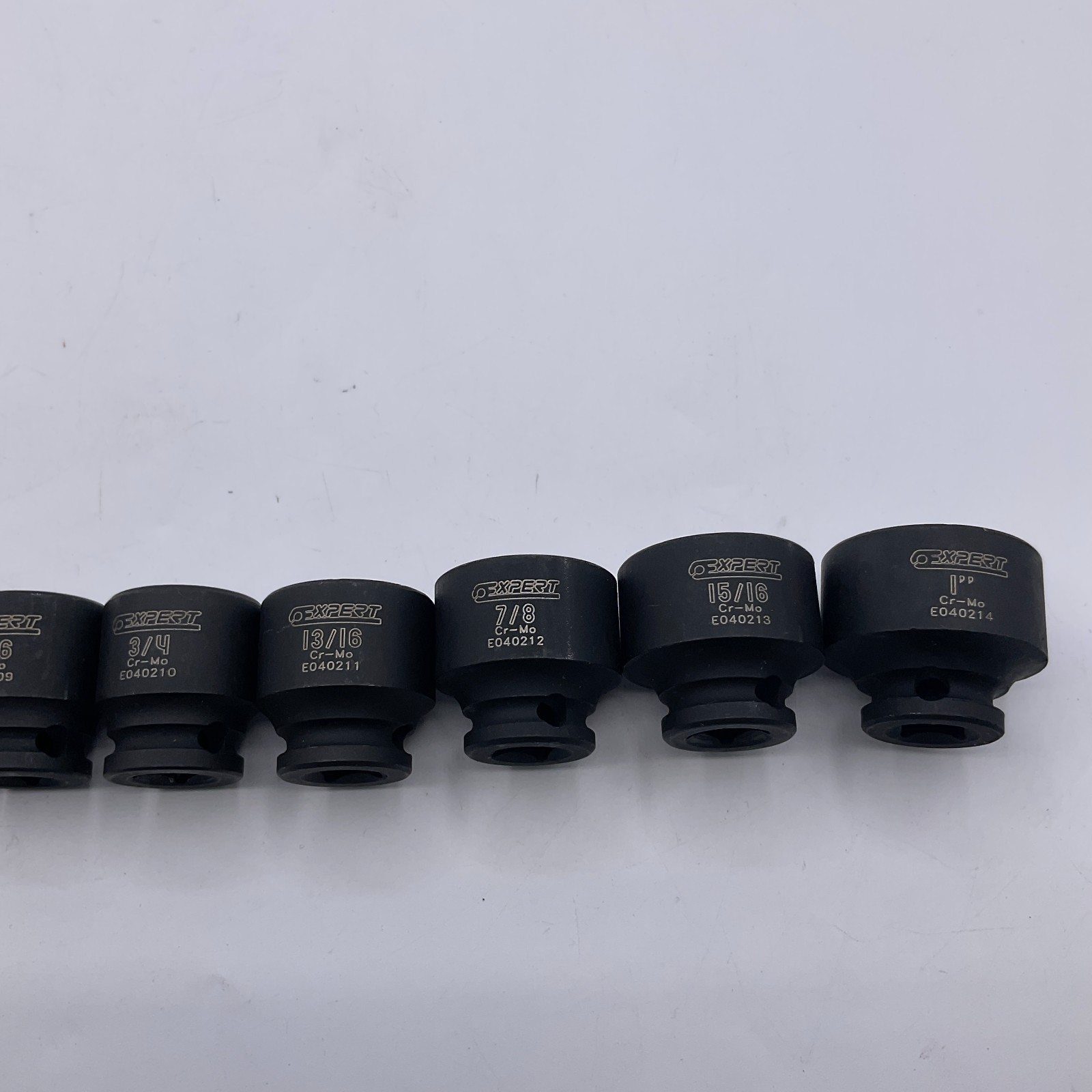 Expert Mac Tools 12-PC. 3/8″ Drive SAE Stubby Impact Socket Set 6PT