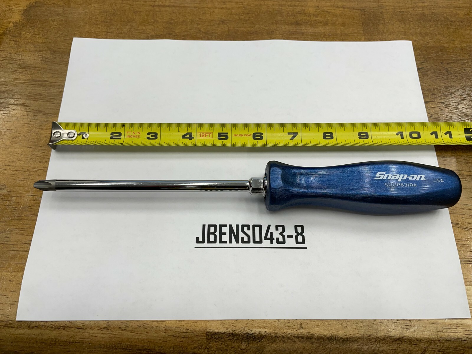 Snap-on Tools USA NEW POWER BLUE #3 Phillips Hard Handle Screwdriver SDDP63IRAMB
