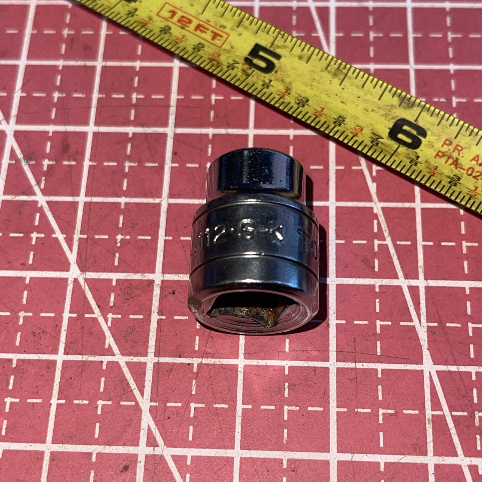 S-K Tools USA 45112 3/8 In SAE 3/8” Drive 6 Point Socket Vintage SK