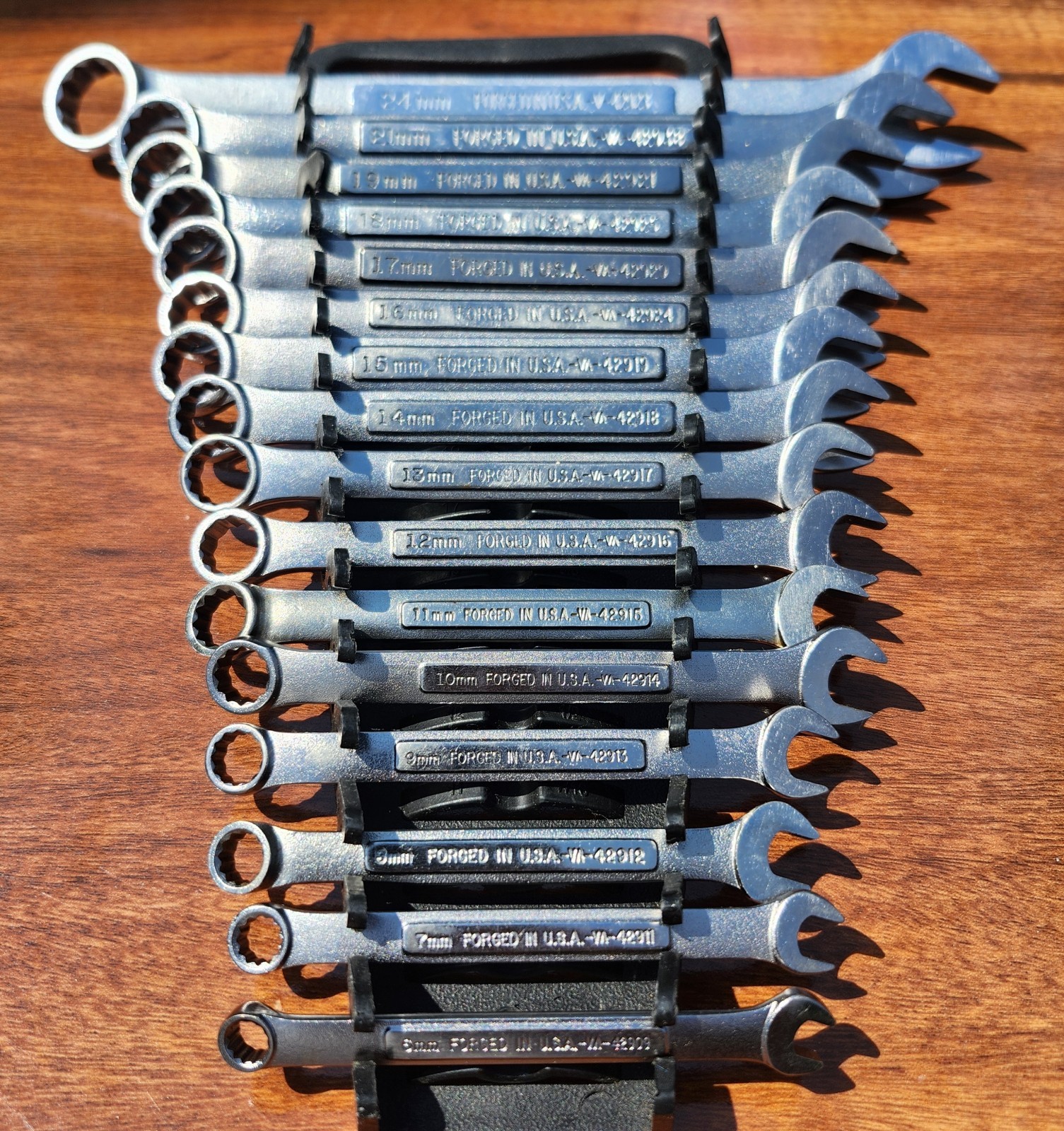 Vintage Craftsman Metric Combination Wrench Set 6-24mm 16 Pcs. VA, V Series USA