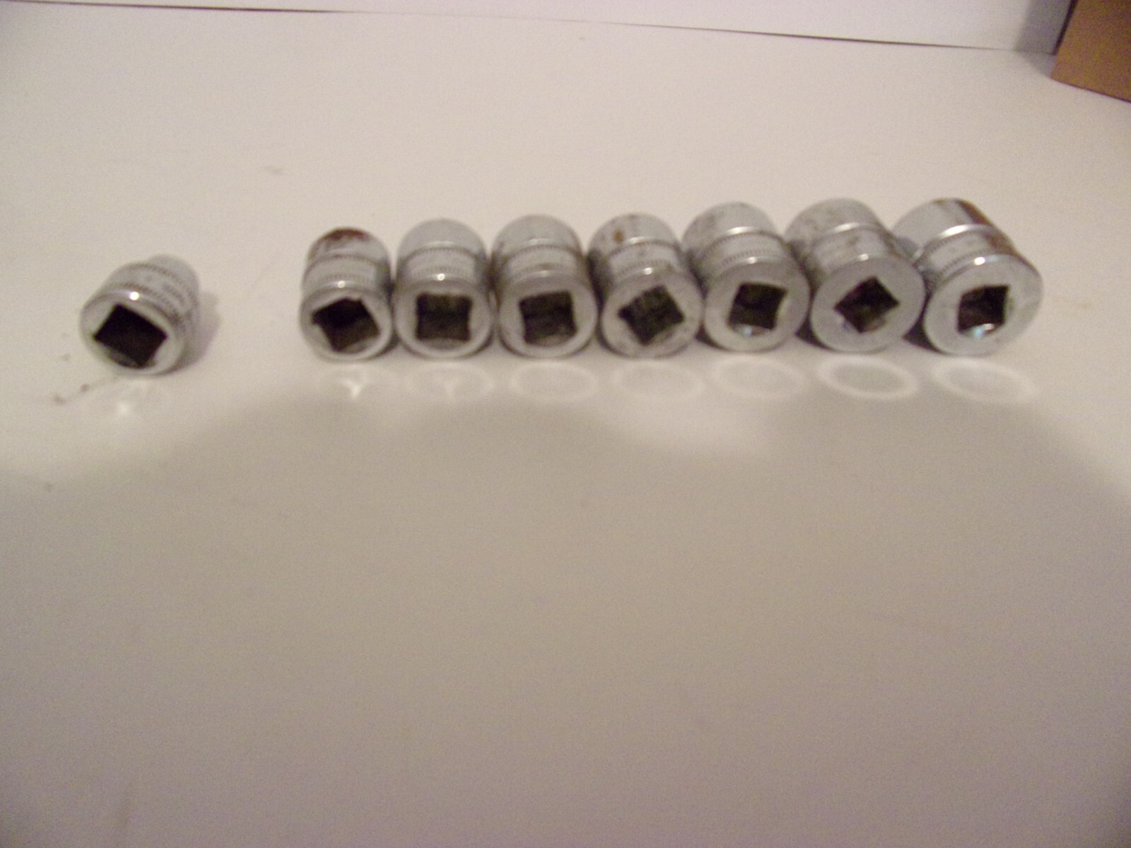 Snap-on Metric Sockets LOT OF 8 Shallow Wall 12 Point 8,13,14,15,16,17,18,19mm