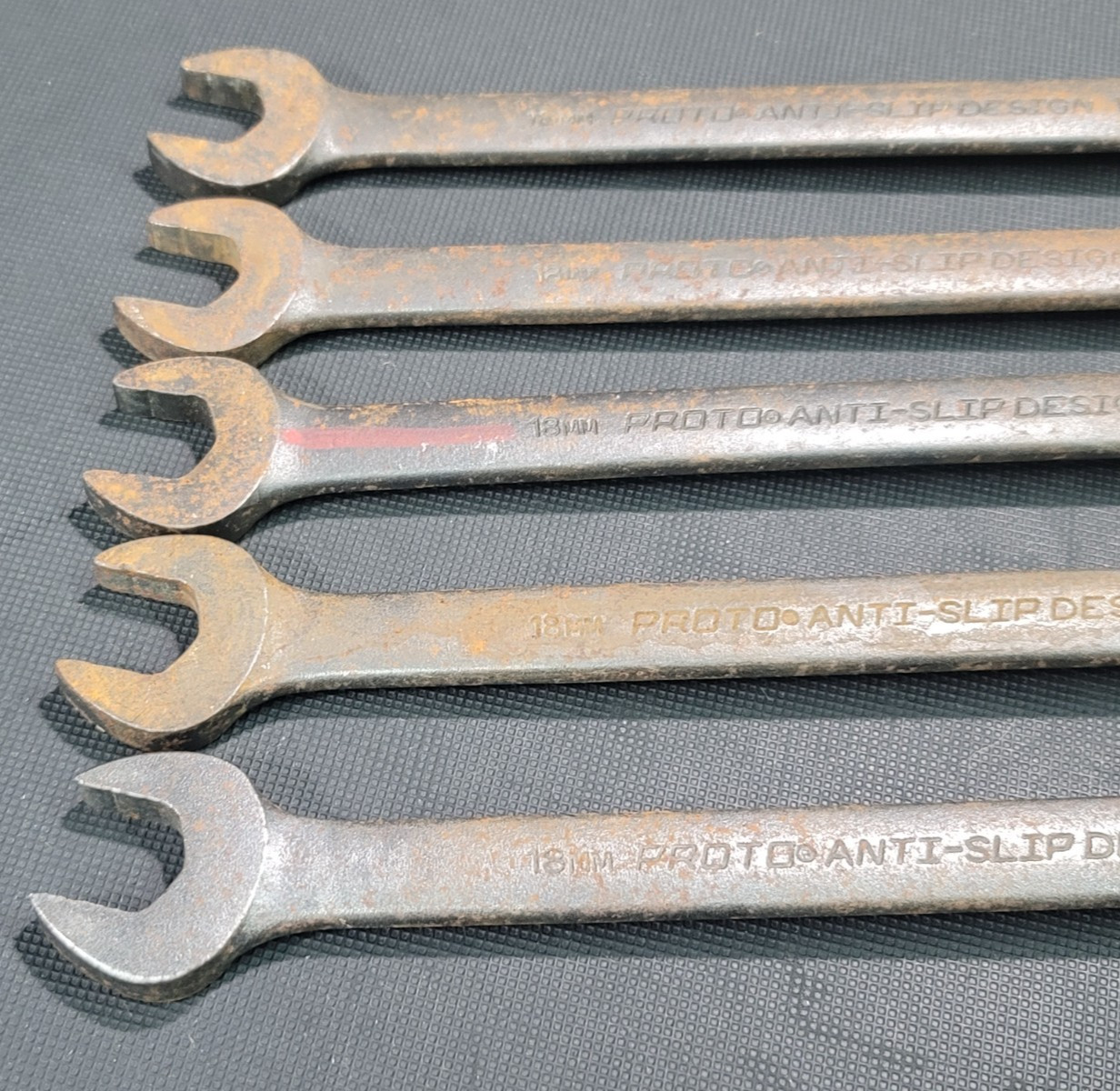Lot of 5 Proto Professional 18mm Metric 12 Point Combination Wrench 1218MBASD