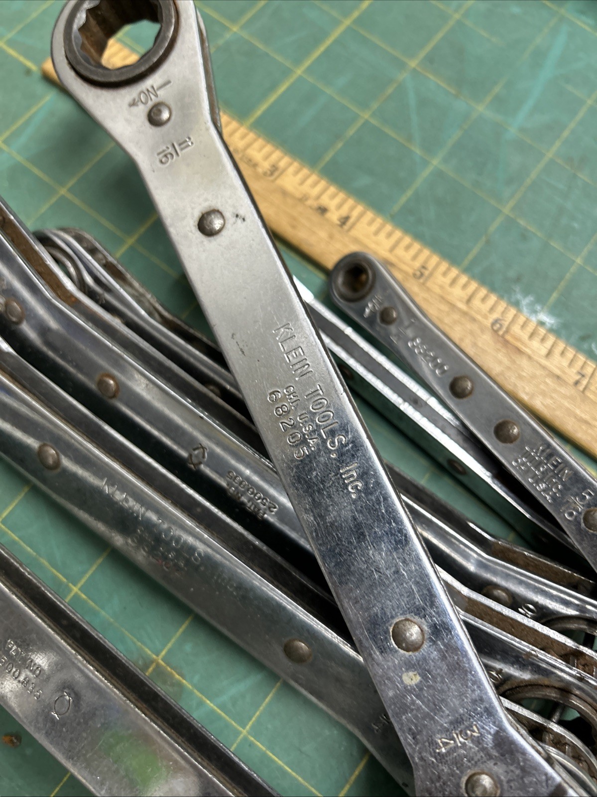 KLEIN Tools 7 pc Ratcheting Double Box End Wrench Set 68200- 68306 1/2” – 13/16”