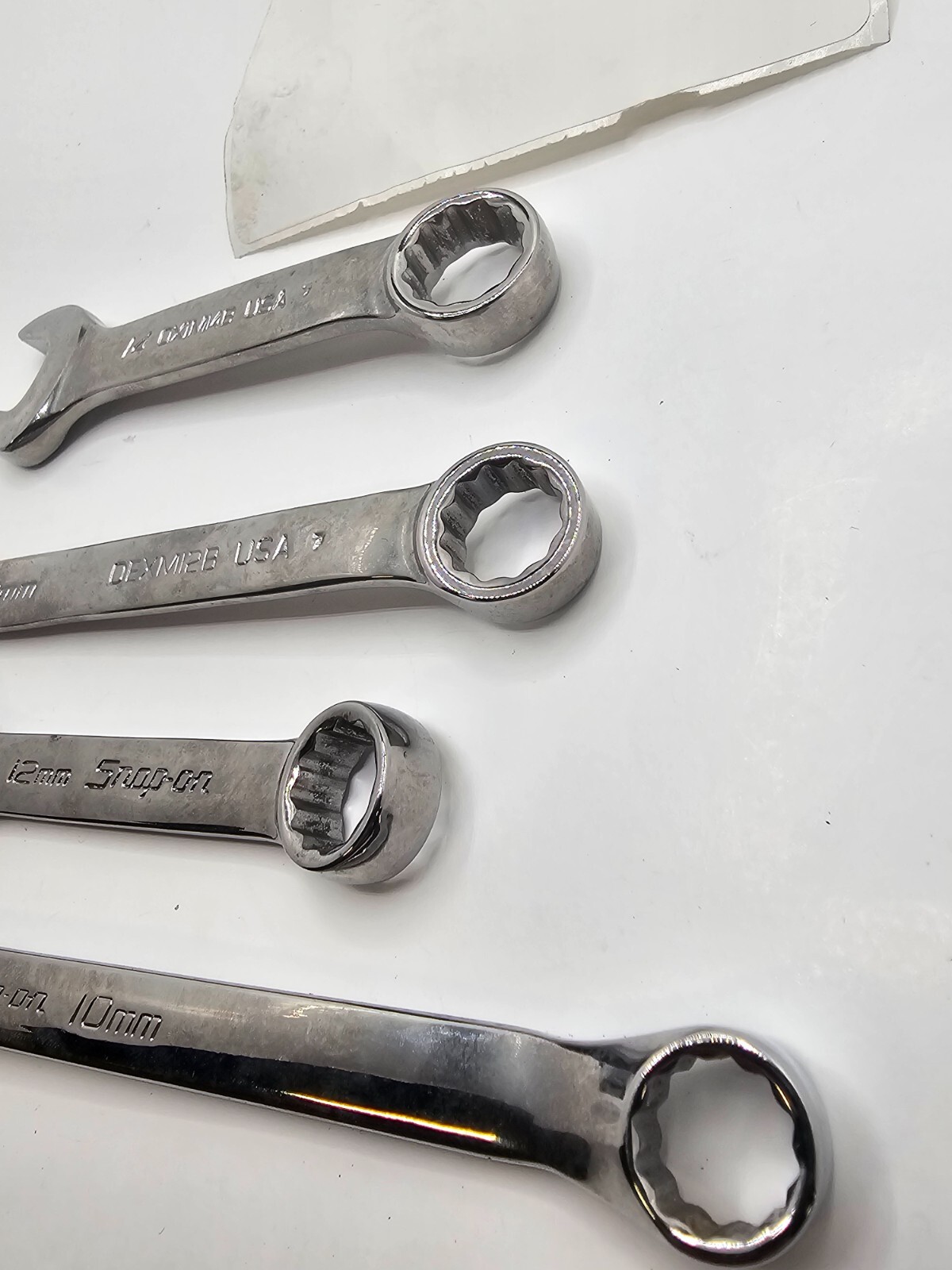 ( QTY 4 ) SNAP-ON TOOLS COMBINATION WRENCH / BOX WRENCH 14MM,12MM,12MM,8MM