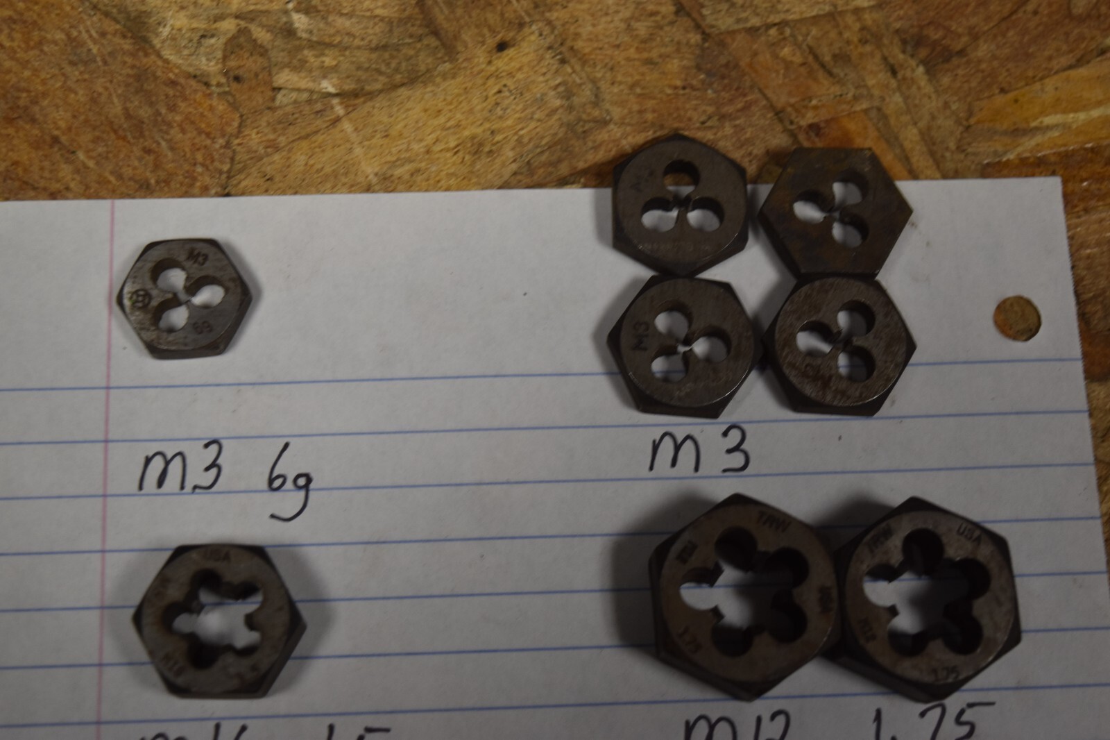 10 PC LOT METRIC RETHREADING DIE M24 M30 M16X1.5 M12X1.75 M3-6G M3 FREE SHIPPING