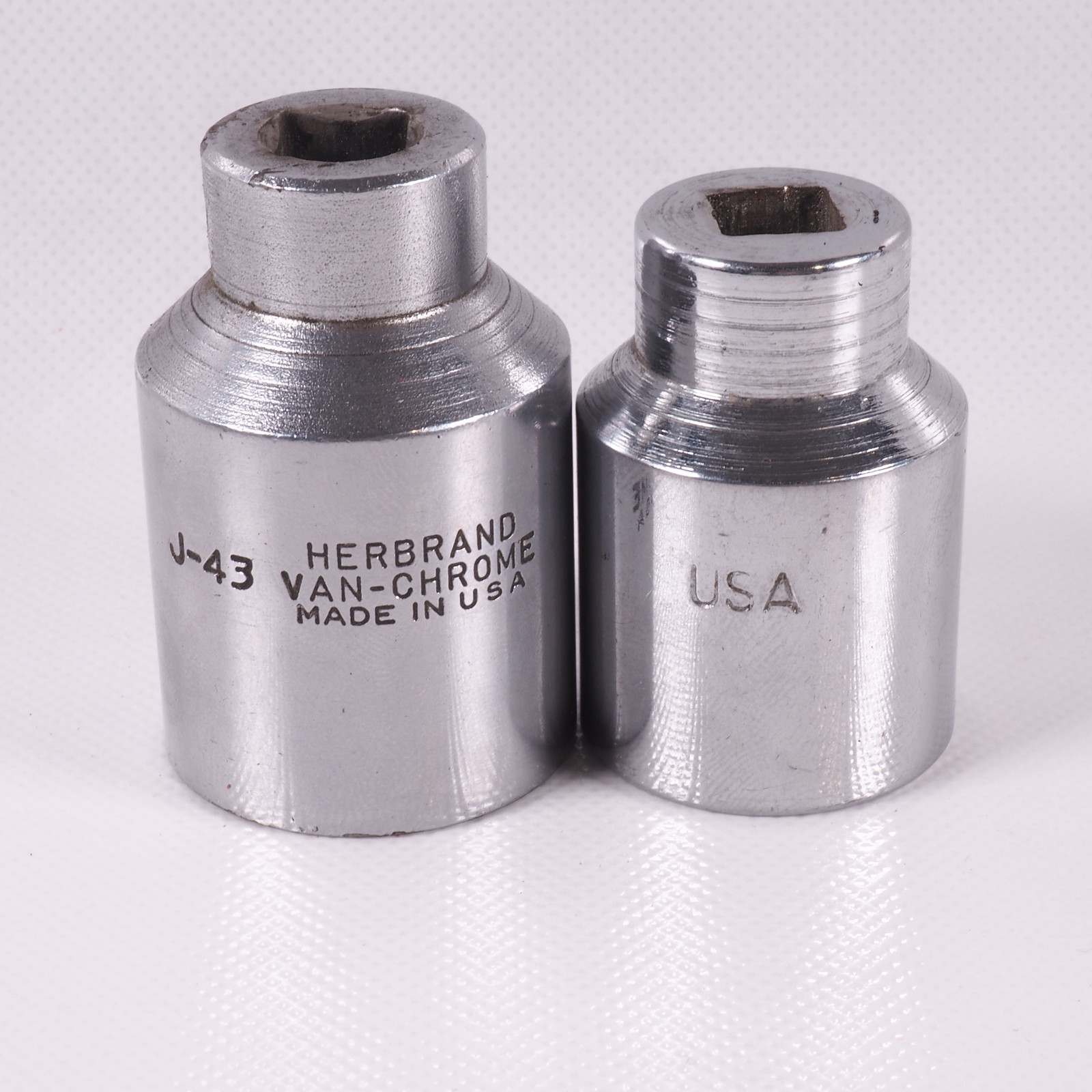 3/8″ Drive Herbrand J-43 Oil Sending Unit Socket & Unmarked USA Socket