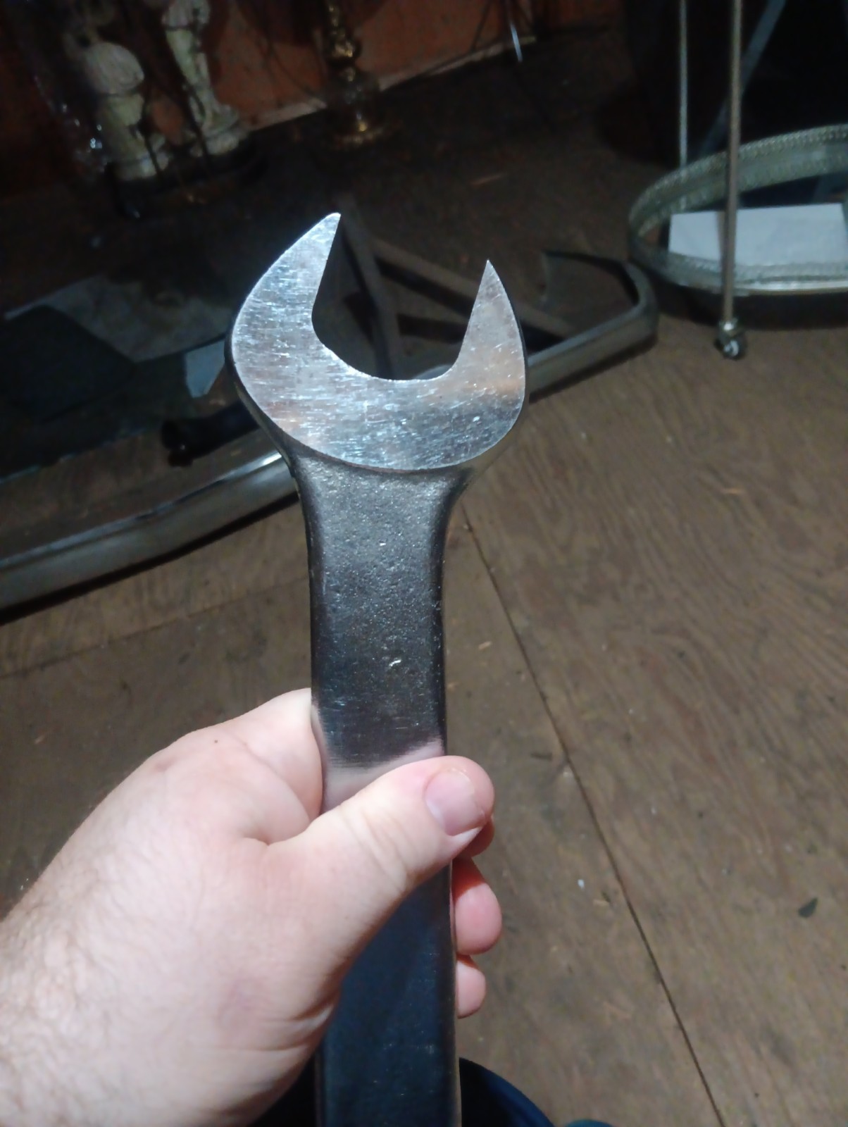 Cromo Irimo Vanadio, Open Wrench, Large, Sae 41 And 1.500, Minor Condition Wear