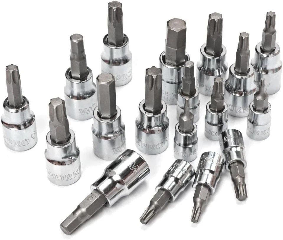 450-Piece Drive Socket Set 1/2″ 1/4″ 3/8″, CR-V Metric and Imperial with Quic…