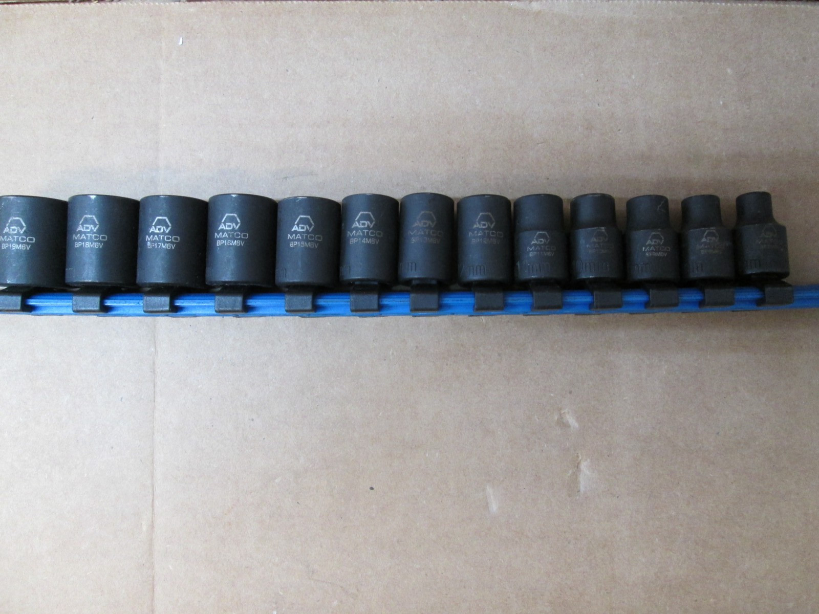 3/8 Shallow Metric Impact Socket Set 7mm-19mm 6 Point Matco