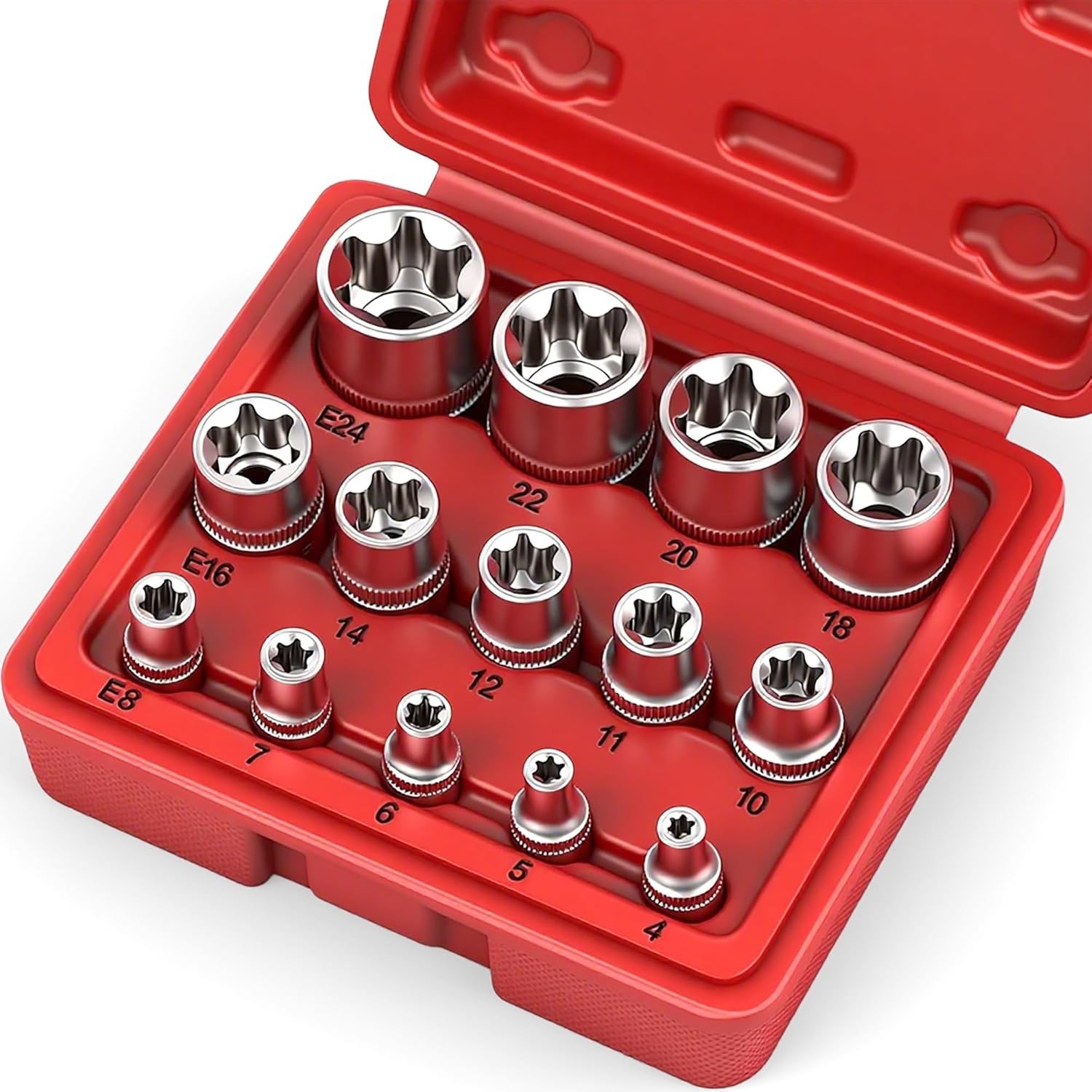 SEDY 14-Piece E-TORX Socket Set – Premium Female Torx Socket Set, Ultimate Torqu