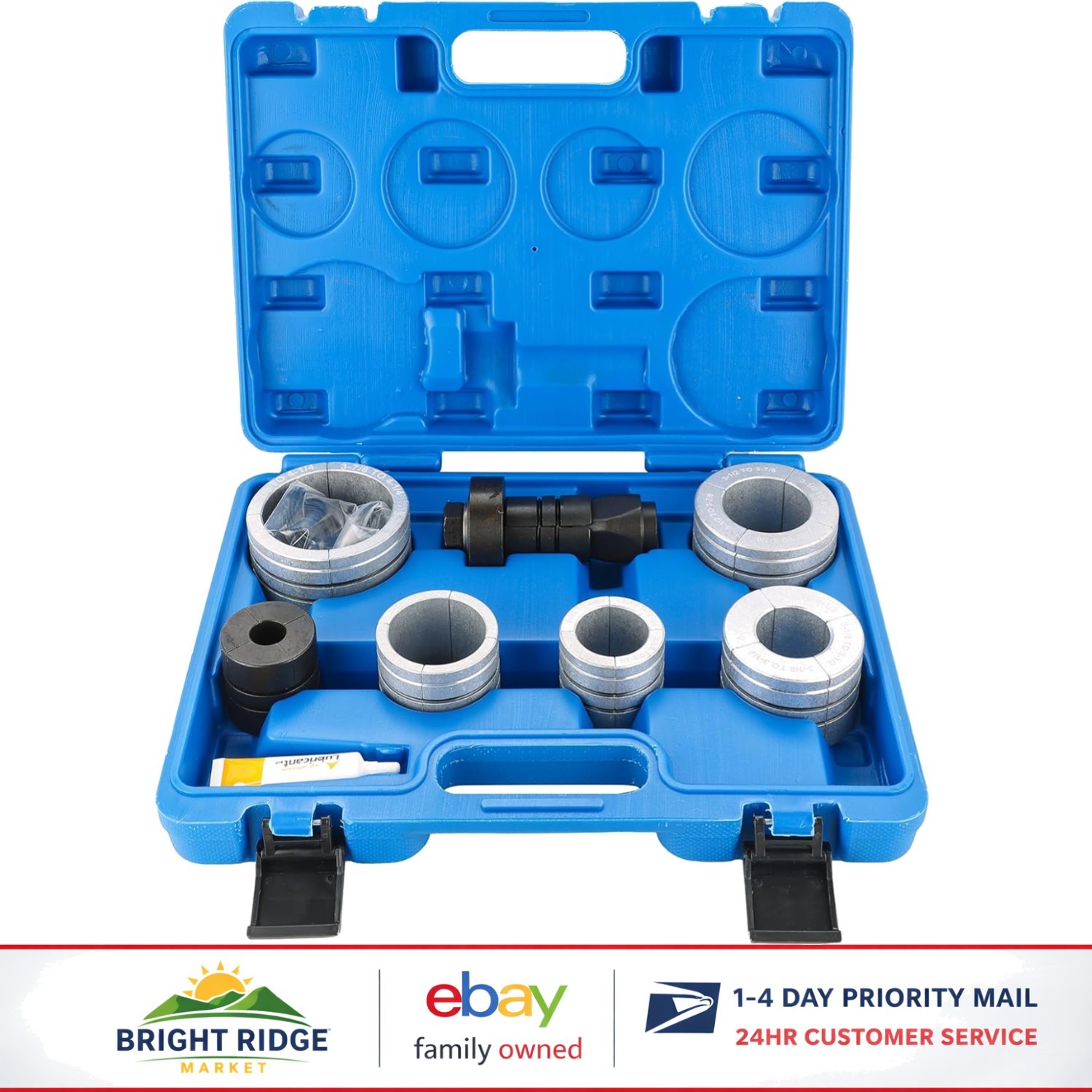 Muffler Pipe Spreader Tool Set for Enlarging Exhaust Pipes 1-5/8 to 4-1/4 Inches