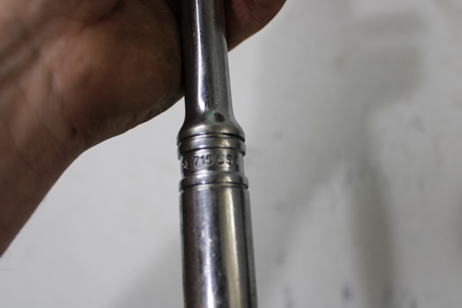 Snap-On 1/2” DR 15″ Long Standard Handle Chrome Ratchet SL715
