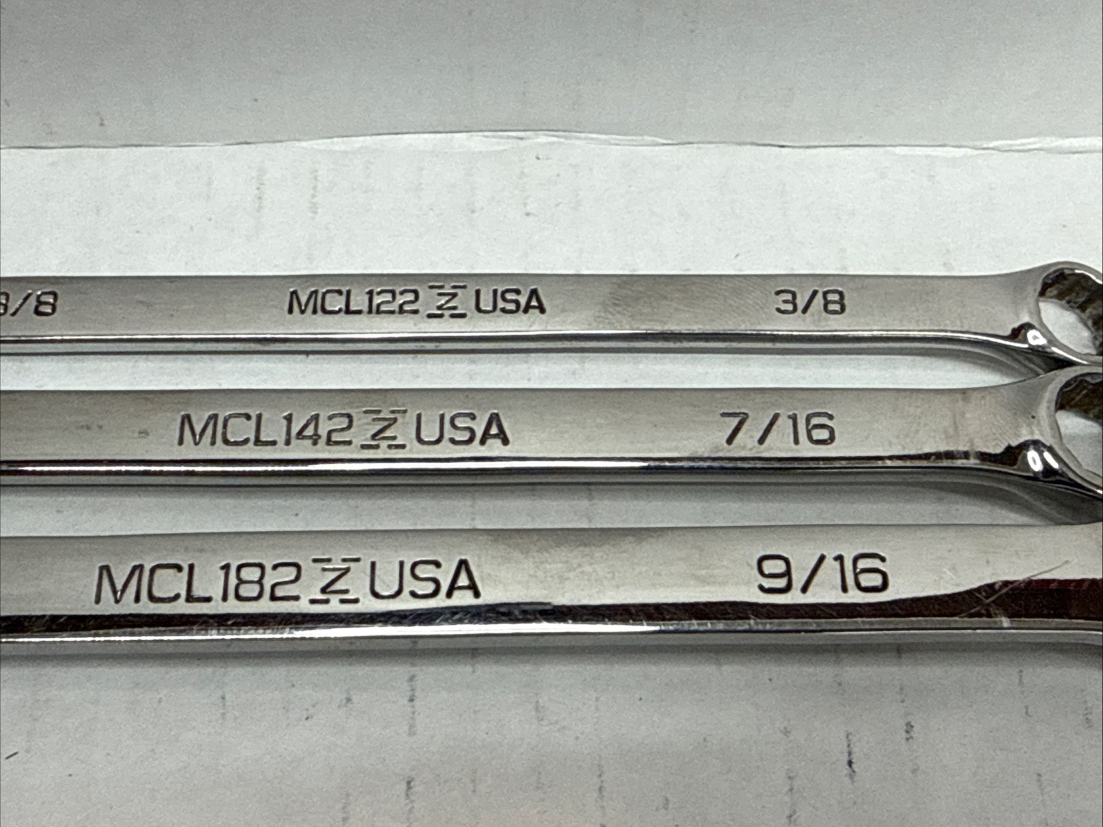 Matco 6pc SAE Combination Wrench Set MCL122 MCL142 MCL182 MCL222 MCL242 MCL262