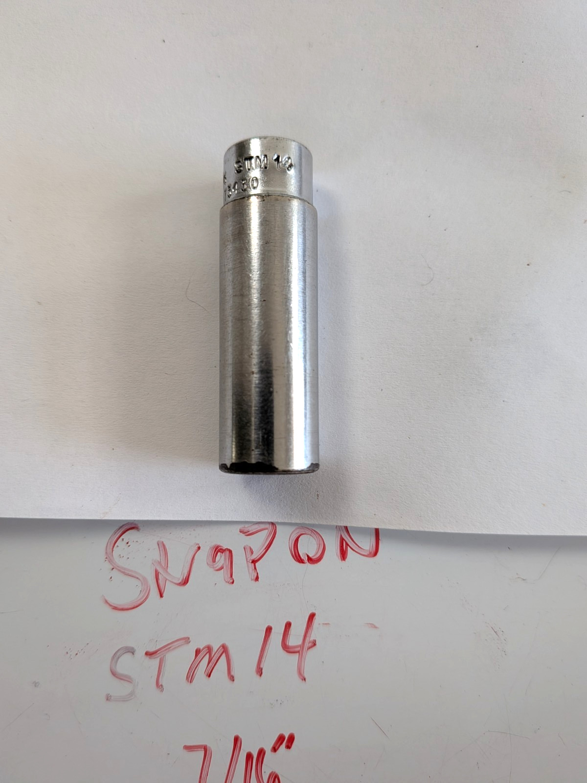 Snap-on STM14 7/16 Inch Socket 1/4 Drive w8A5grn