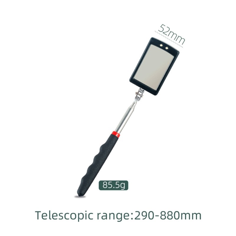 5Pcs Car Inspection Mirror Set With Telescopic Handle And LED Light Design