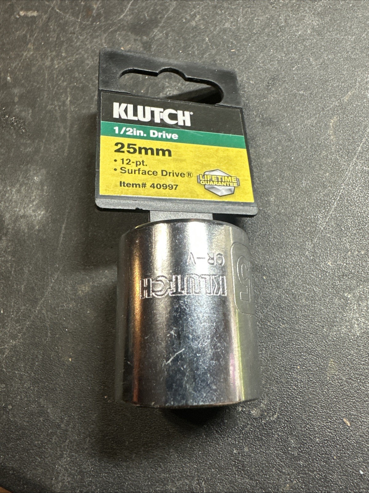 New Klutch 1/2 Drive 12 Pt 25mm Metric Socket