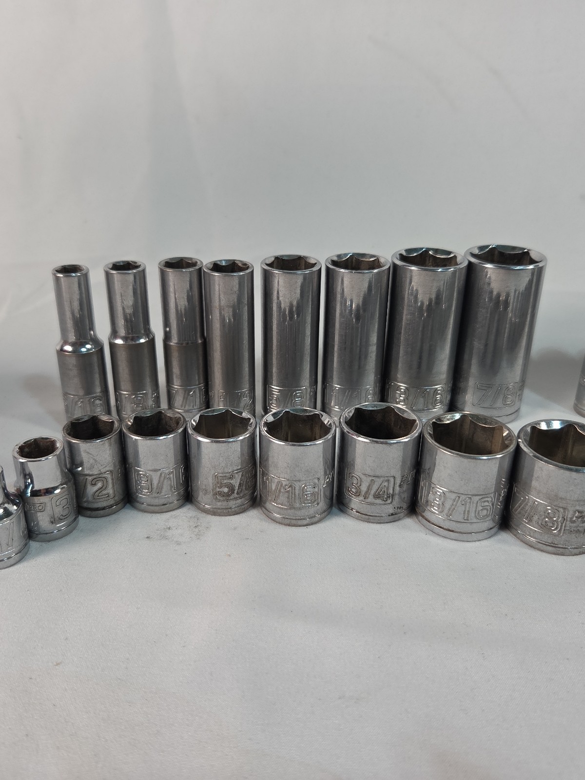 Pittsburgh 3/8 Inch Sockets, Metric, Standard, Deep, Shallow, 6 Point, See Desc