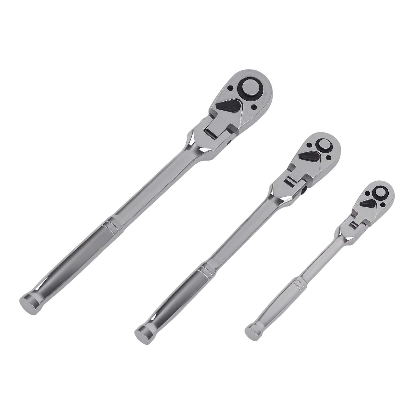 6PC Swivel Head Ratchet Set 1/4 3/8 1/2 Drive Extension Bar 72T Hand Tool Kit