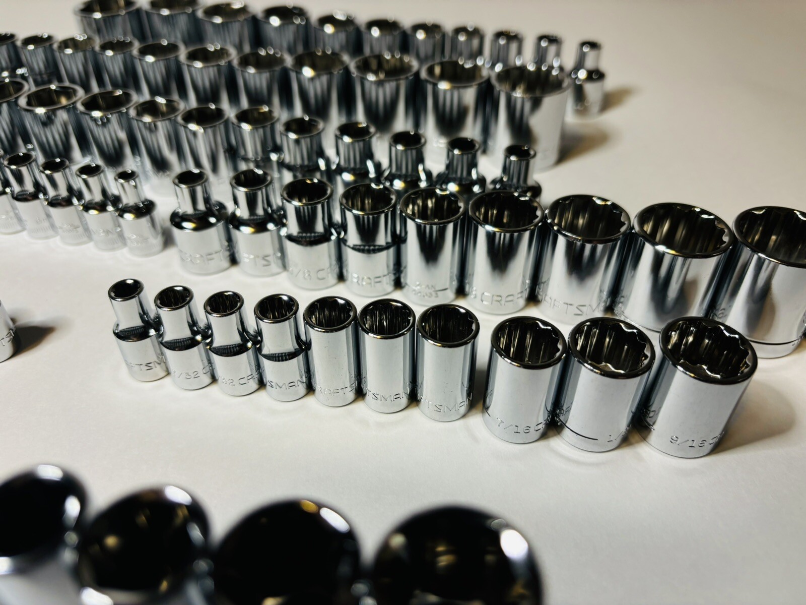 CRAFTSMAN 122 pc 1/4 3/8 1/2 Dr SAE METRIC MM 6pt 12pt ratchet wrench socket set