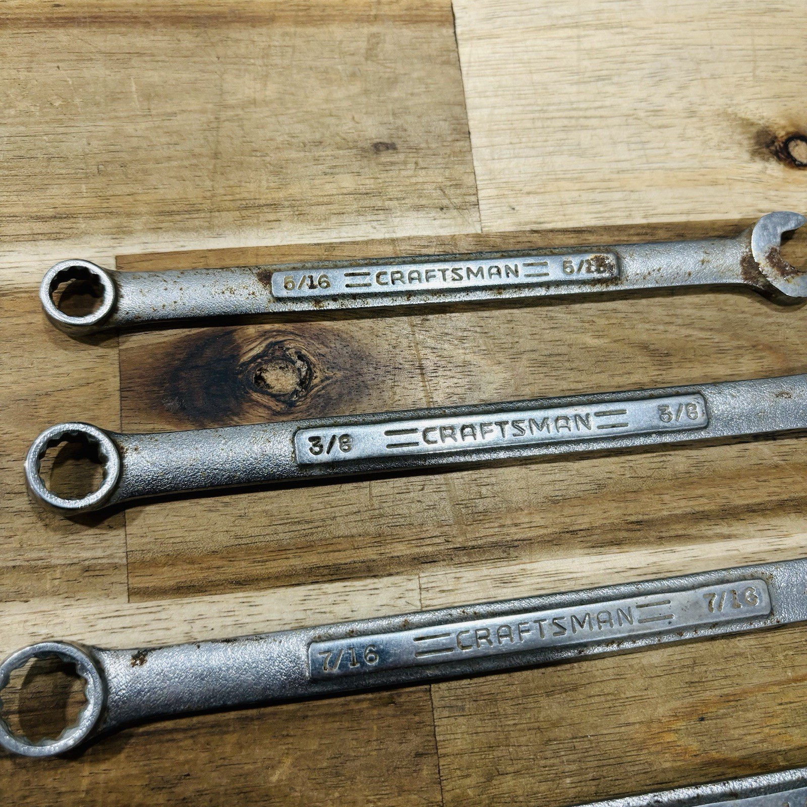 Lot of 5 Craftsman USA Combination Speed Quick Wrenches VA Series 5/16” to 5/8”