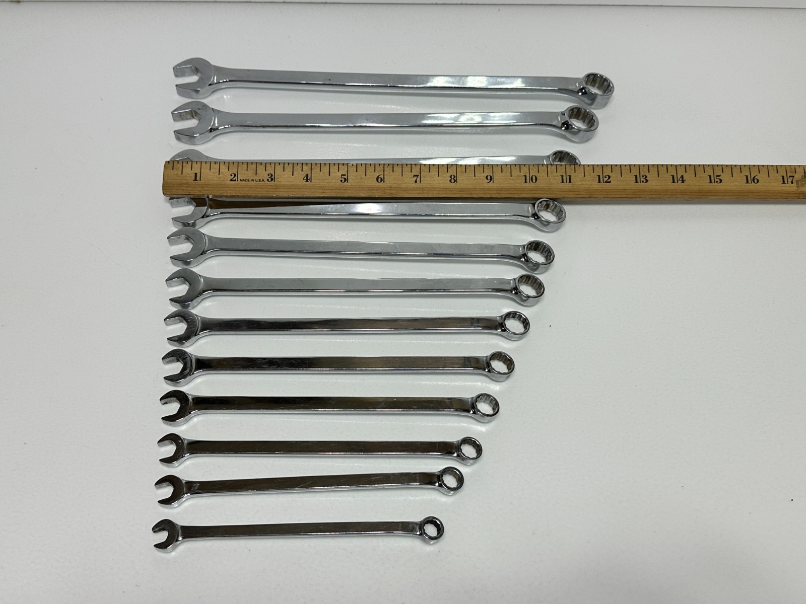 Cornwell USA WCM112LST 12pc Metric 8-19mm Extra Long Combination Wrench Set VTG