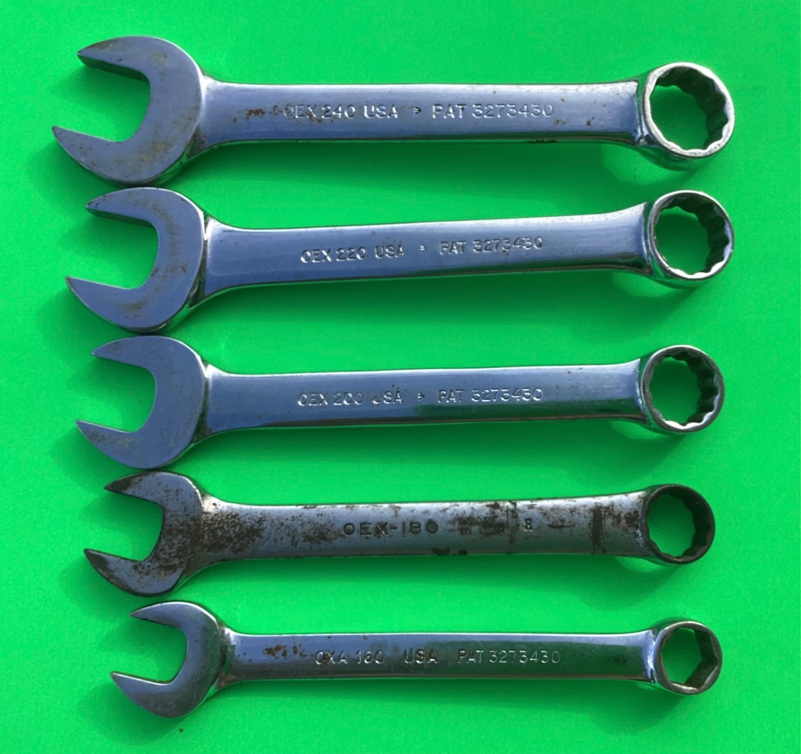 Set Of 5 Snap On wrenches OXA160, OEX180, OEX200, OEX220, OEX240