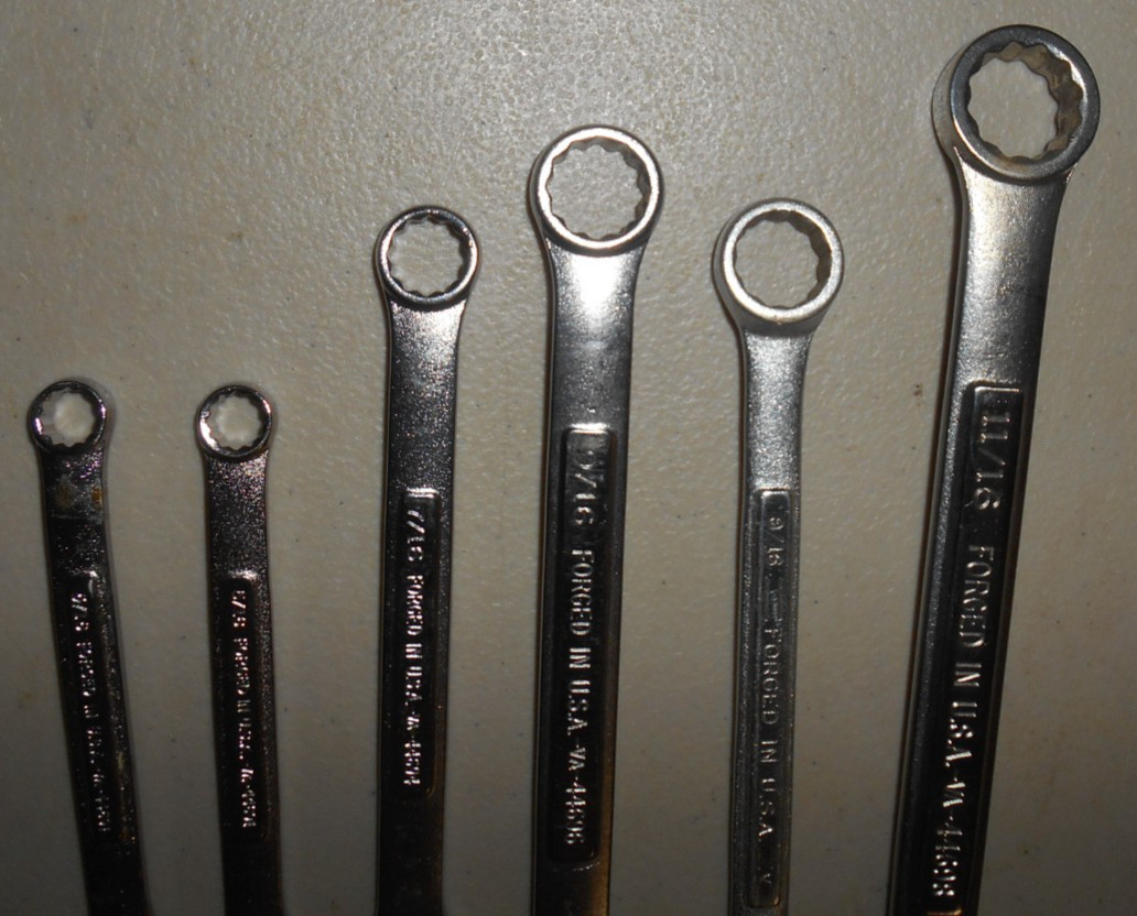 Lot of 9 Craftsman Wrenches VA – V – VV Series All Forged In USA