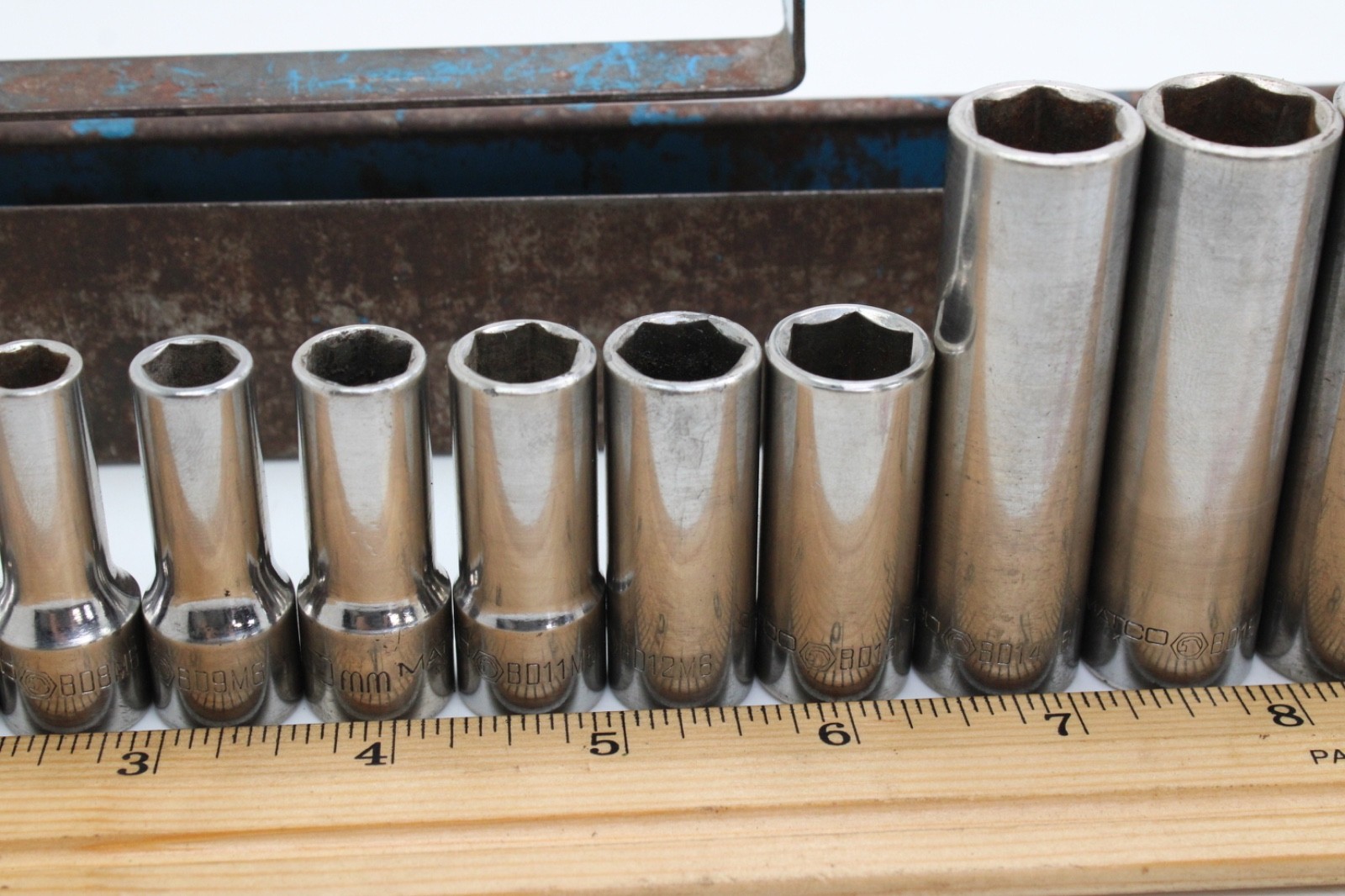 Matco BD6M6-BD23M6 6-23mm 3/8″ Drive 6 Point Metric Chrome Deep Socket Set USA