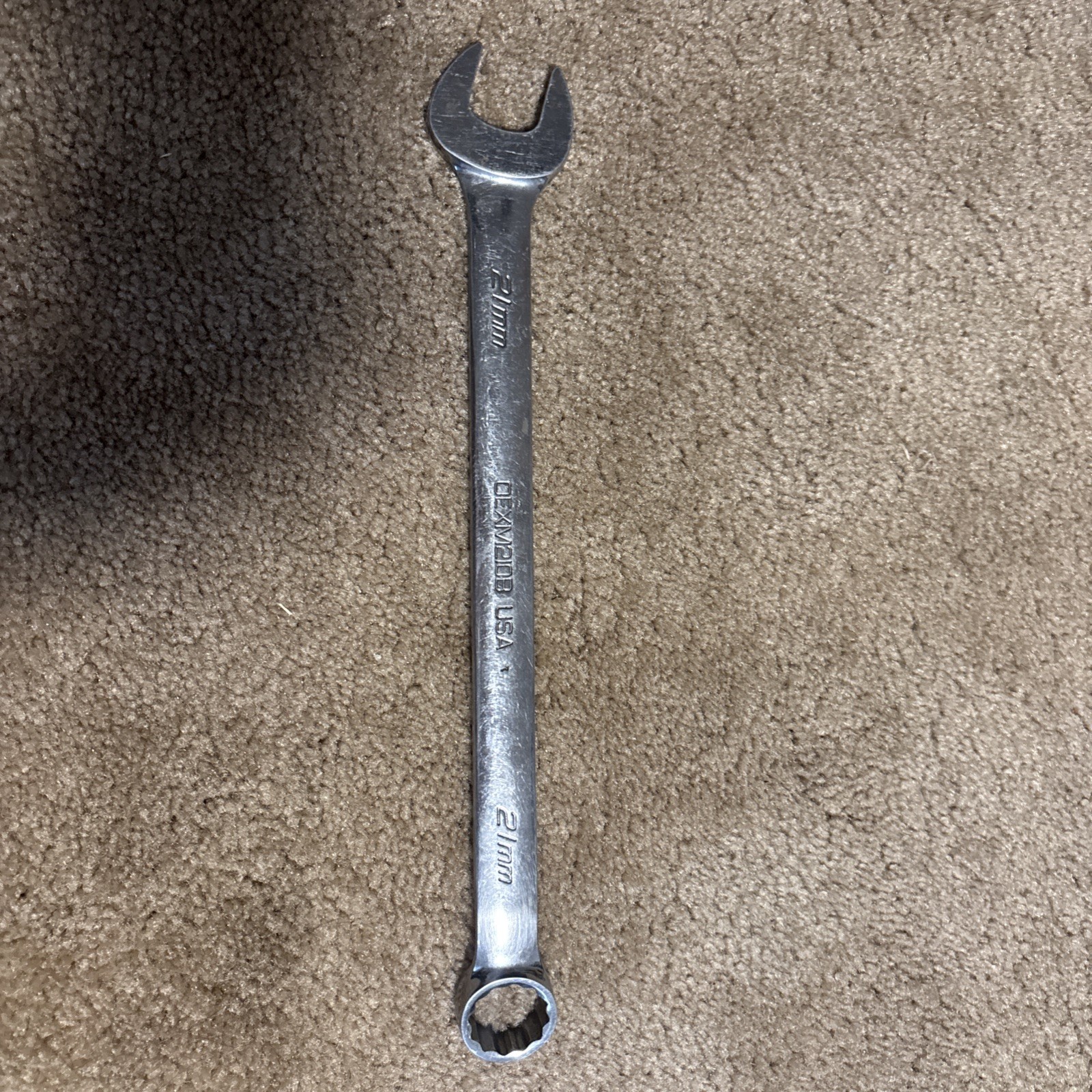 Snap On 21MM 12 Point Metric Chrome Combination Wrench OEXM210B