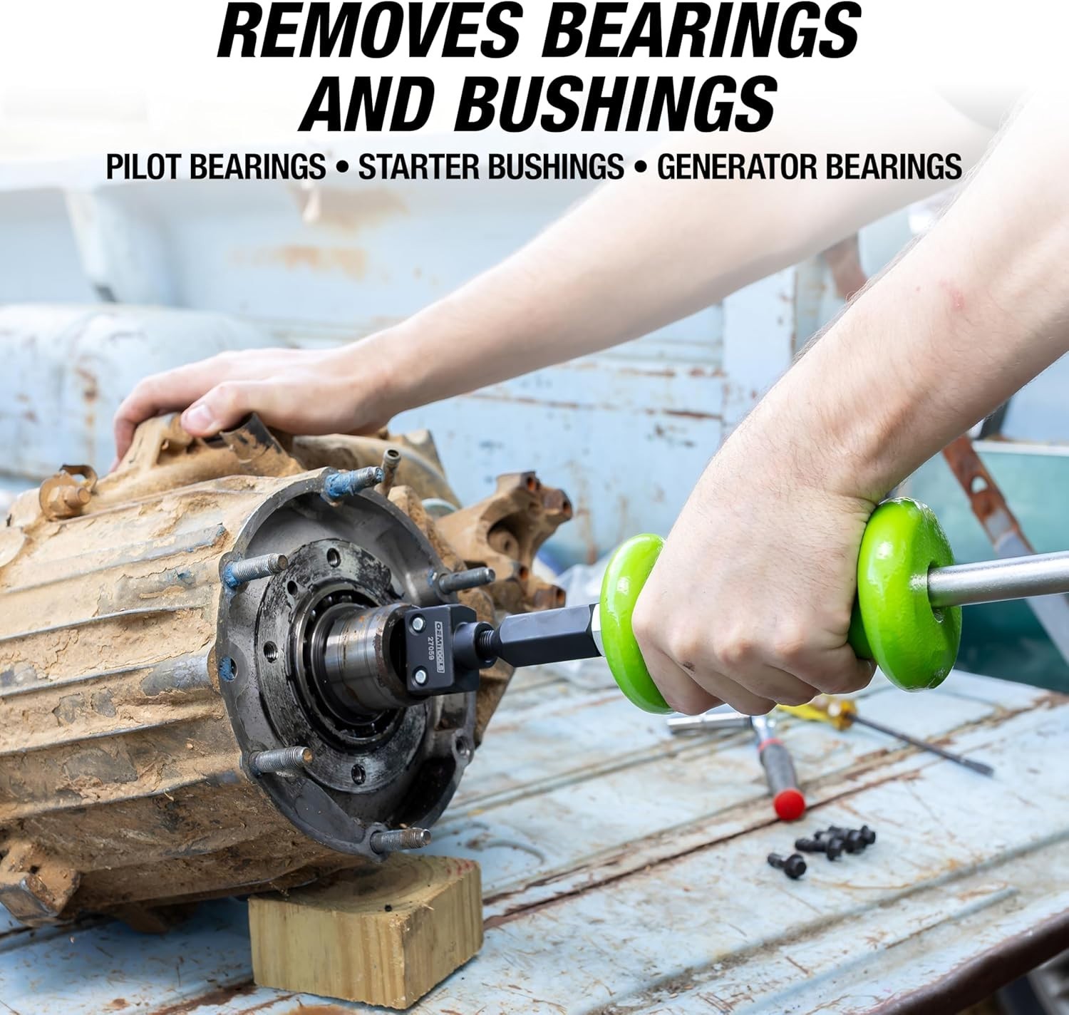 Precision 2-Jaw Pilot Bearing Puller Attachment for Slide Hammer, Fits 5/8 & 3/4