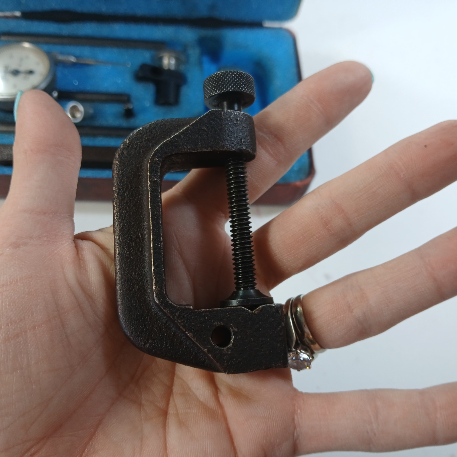 CENTRAL TOOLS No. 200 –  DIAL INDICATOR MEASURING SET W/CASE Vintage