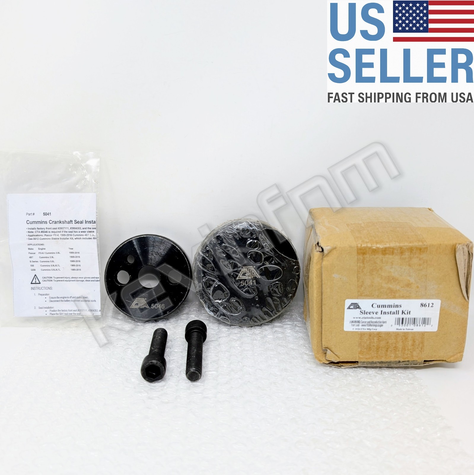NEW **GENUINE CTA Tools®** 8612 Cummins Sleeve Installer Kit 3.9L , 5.9L & 6.7L